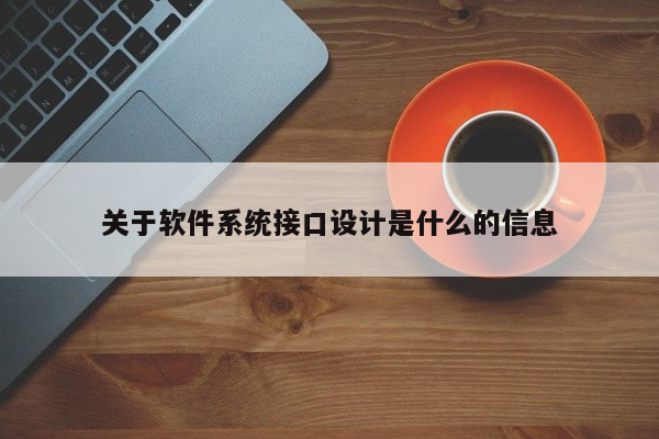 关于软件系统接口设计是什么的信息